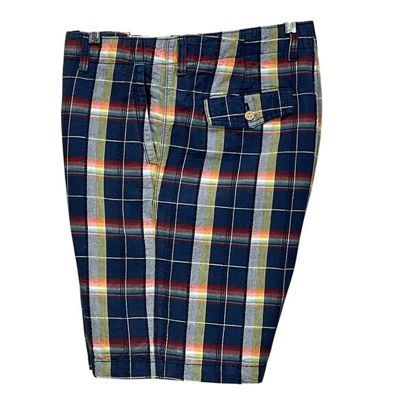 Tommy Bahama Shorts Men's Size 38 Multicolor Plaid Relax Linen Blend Athleisure - Picture 7 of 11